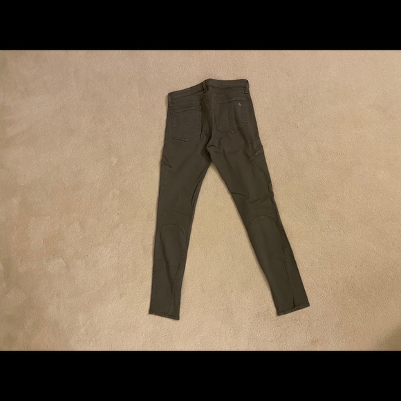 Rag & Bone jodhpurs jeans in olive green, size 28 - Picture 2 of 7